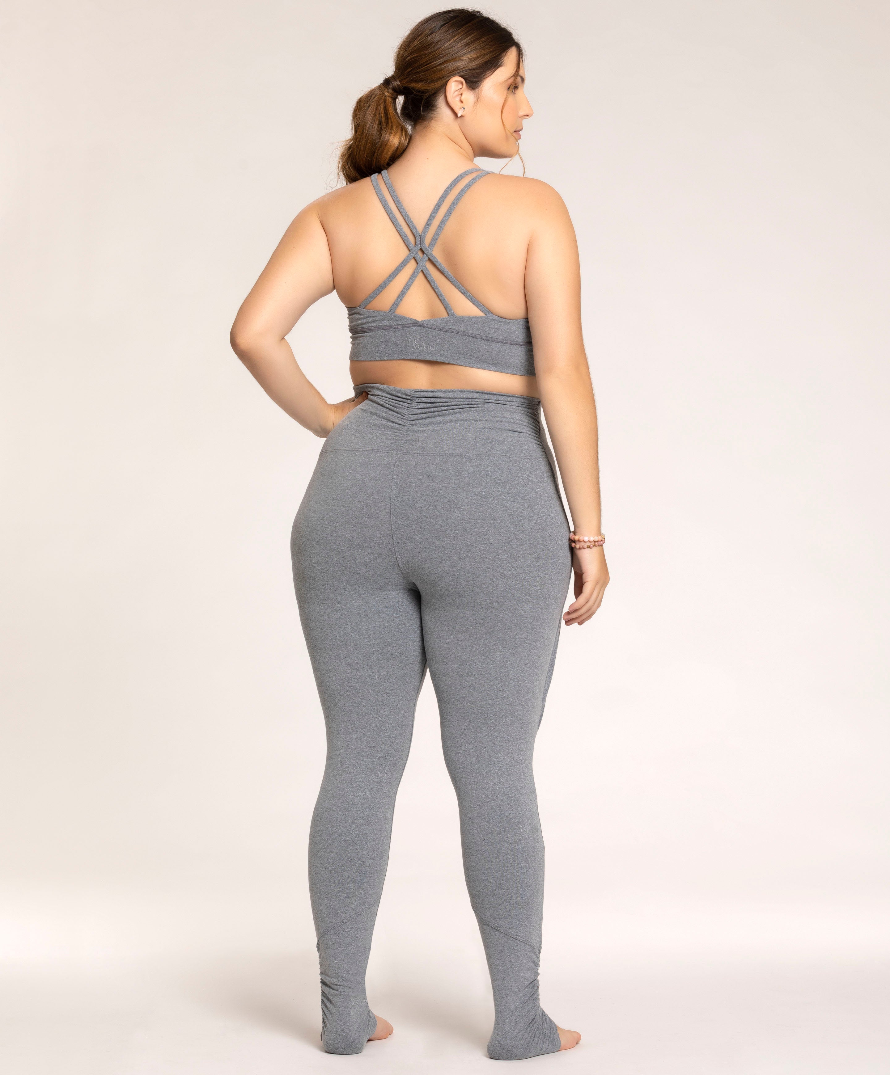 YOGA PANTS LEGGINGS PLUS SIZE WIDE WAISTBAND IN GRAY – Life is Chic Boutique